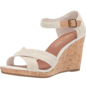 NWT! Toms Sienna Wedge Sandles